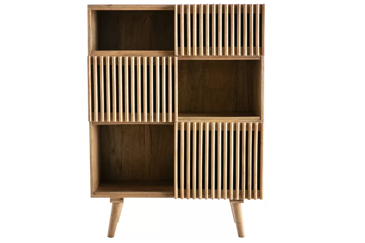 Miliboo Aparadores-Aparador alto en mango con puertas correderas ALBA