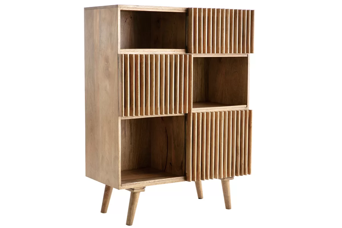 Miliboo Aparadores-Aparador alto en mango con puertas correderas ALBA