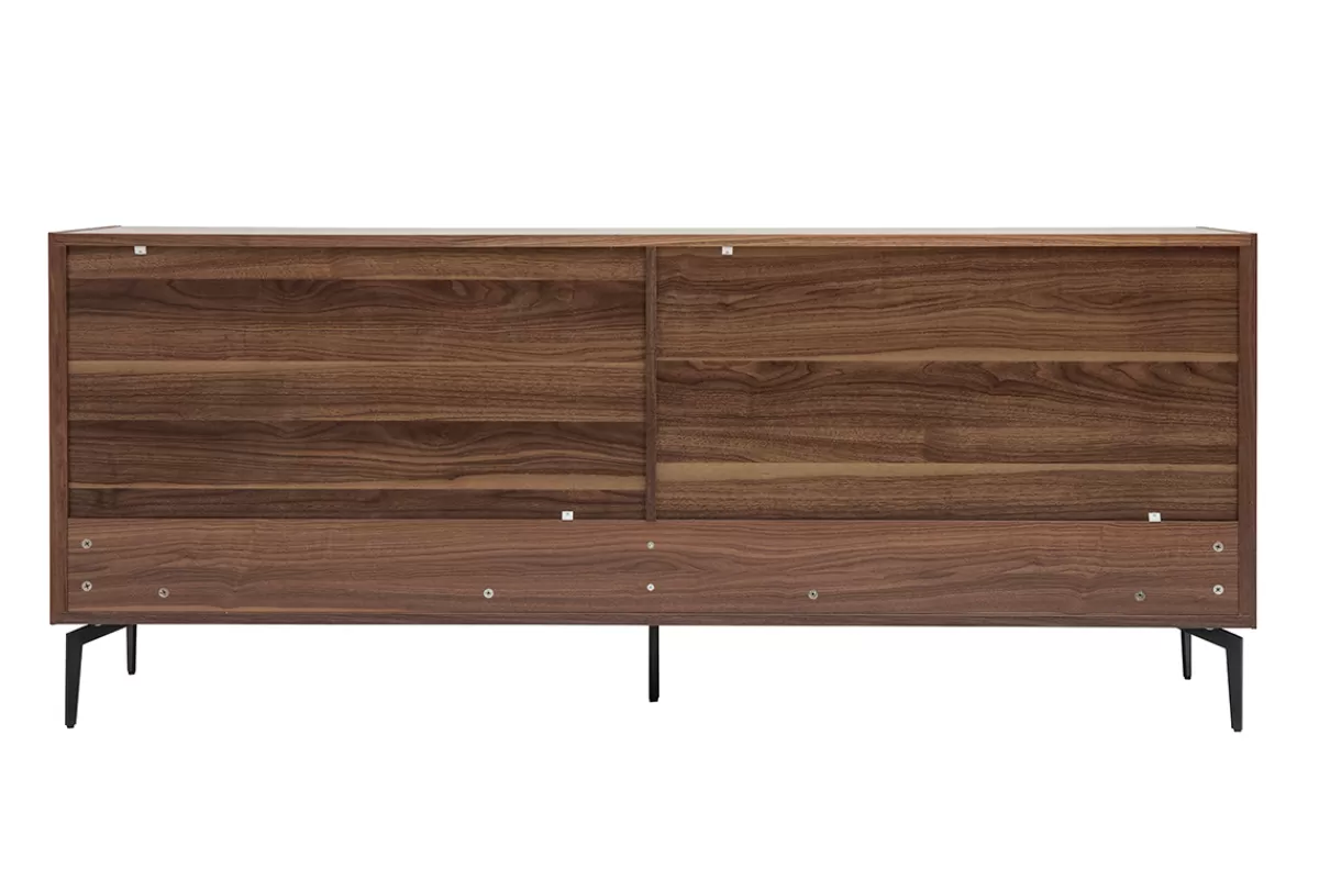 Miliboo Aparadores-Aparador de diseño de contrachapado de nogal 180 cm BLISS