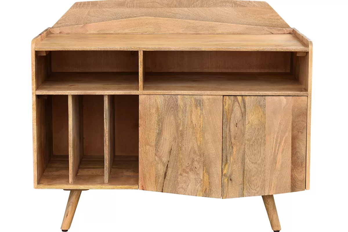 Miliboo Aparadores-Aparador mueble de almacenaje vinilos en mango macizo MATAHARI