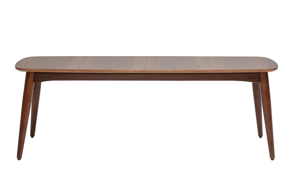 Miliboo Sillas De Madera | Bancos-Banco vintage de nogal de 130 cm de altura NORDECO