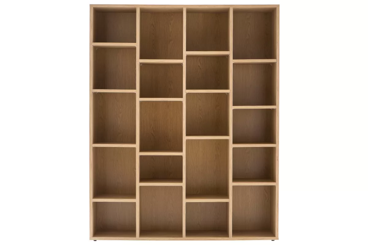 Miliboo Bibliotecas & Estanterías | Bibliotecas & Estanterías-Biblioteca moderna en madera color roble RYTHM