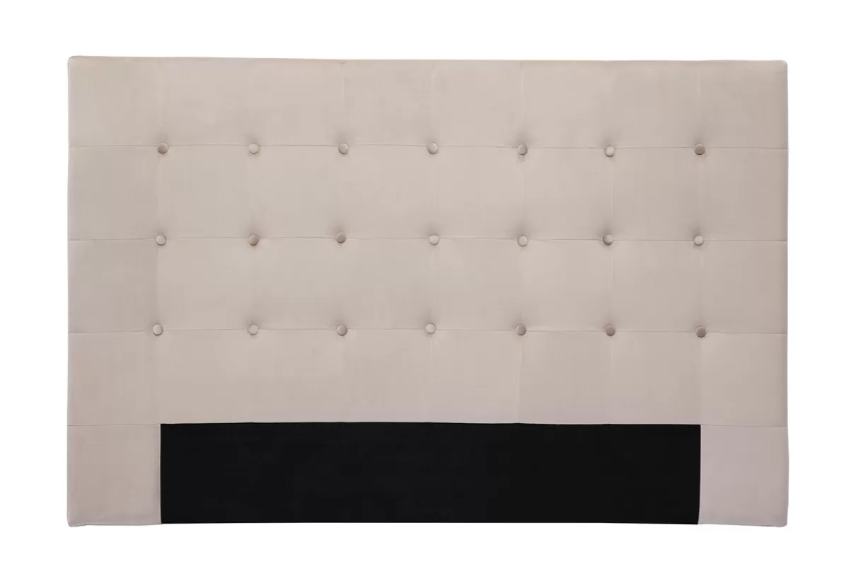 Miliboo Cabecera De Cama-Cabecero de cama de terciopelo color topo 170 cm LUTECE