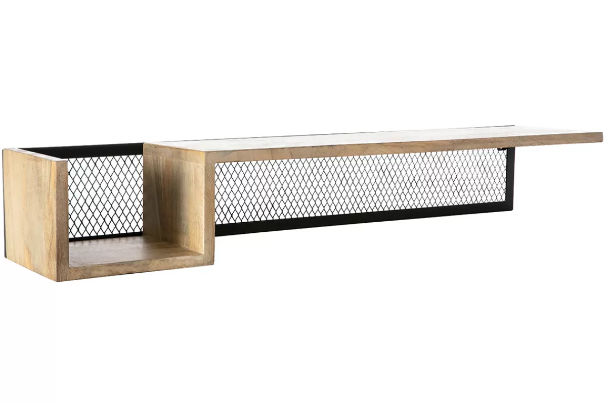 Miliboo Bibliotecas & Estanterías | Bibliotecas & Estanterías-Estantería de pared industrial mango y metal 90 cm RACK