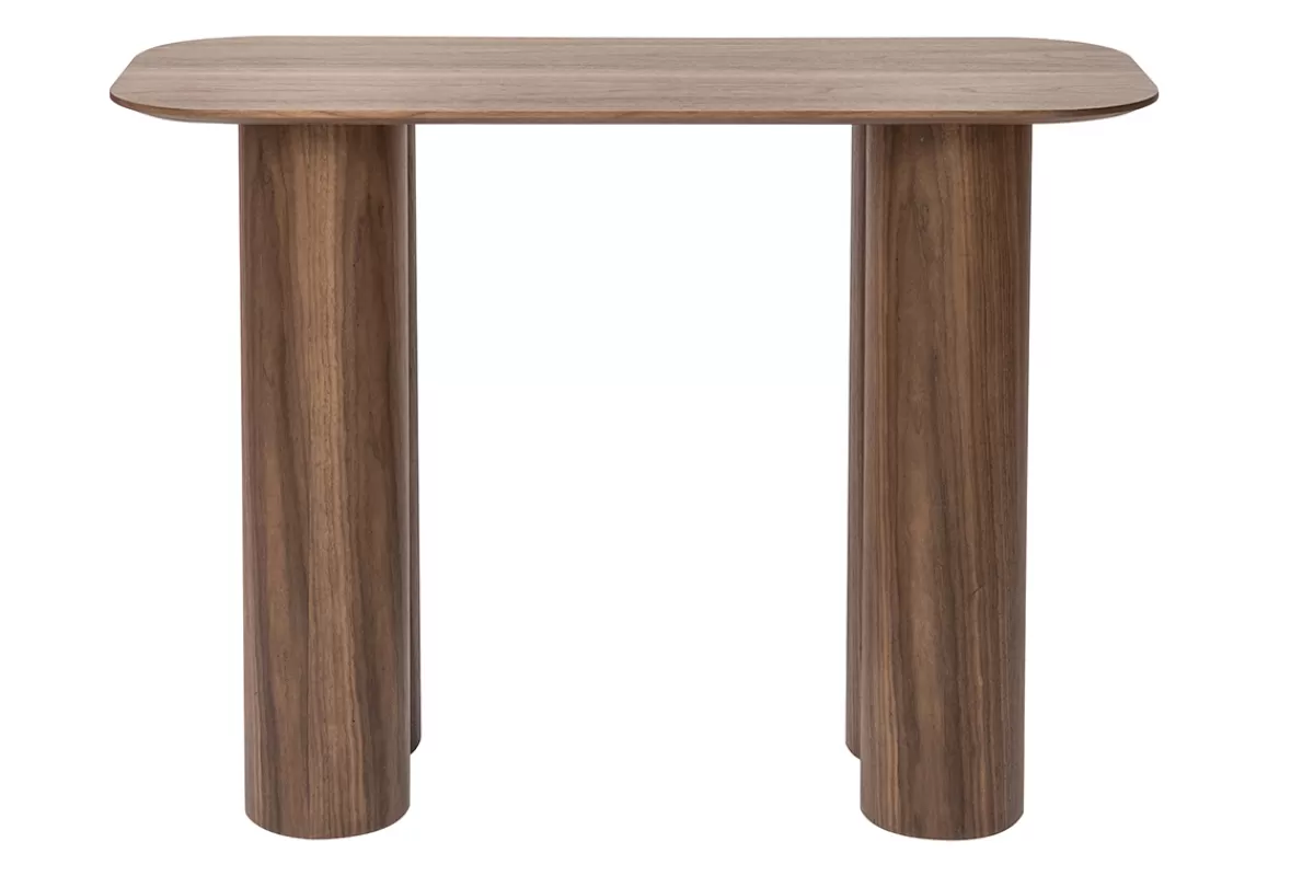 Miliboo Consolas-Mesa consola de diseño de madera oscura 100 cm FOLEEN