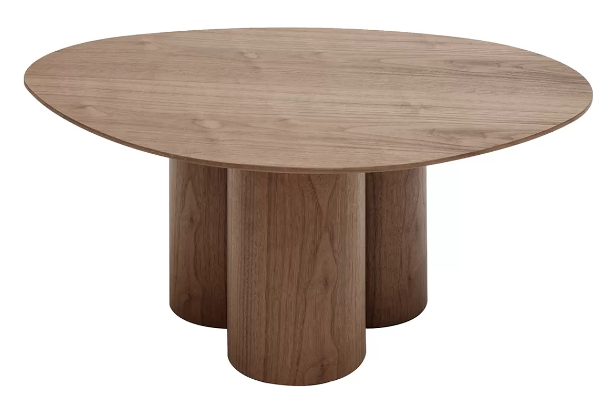 Miliboo Mesas De Salón-Mesa de centro de diseño de nogal HOLLEN