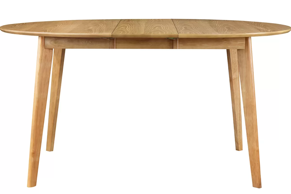 Miliboo Mesa De Comedor Fija | Mesa Extensible-Mesa de comedor diseño redonda extensible roble L120-150 LEENA