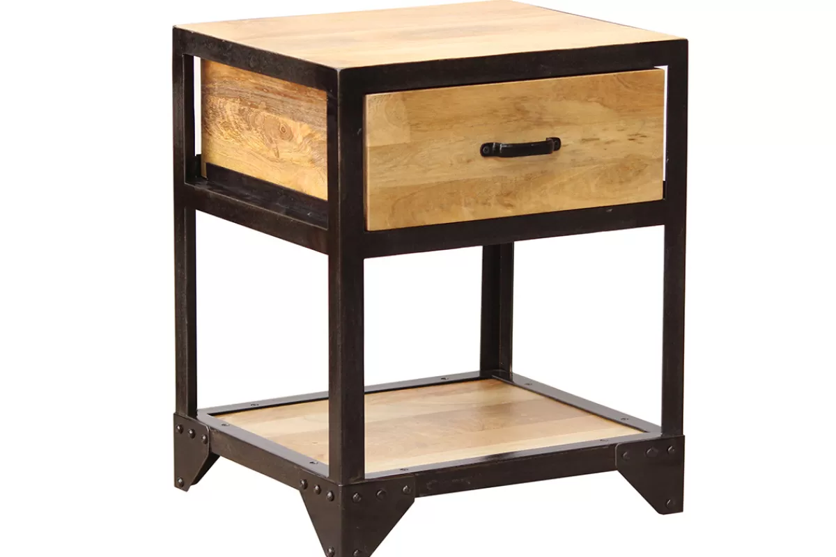 Miliboo Mesillas De Noche-Mesa de noche diseño industrial INDUSTRIA