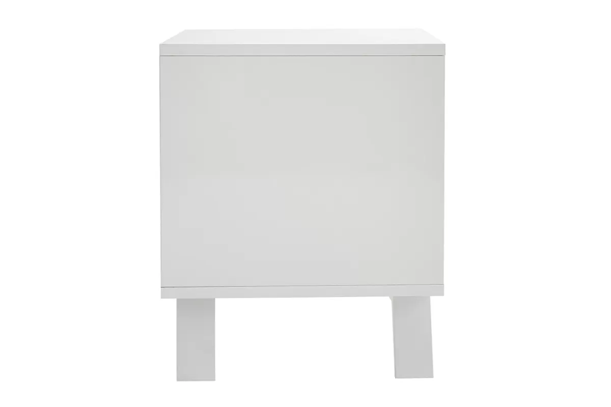 Miliboo Mueble Tv De Diseño-Mueble TV de diseño con acabado blanco brillante 205 cm NEMA