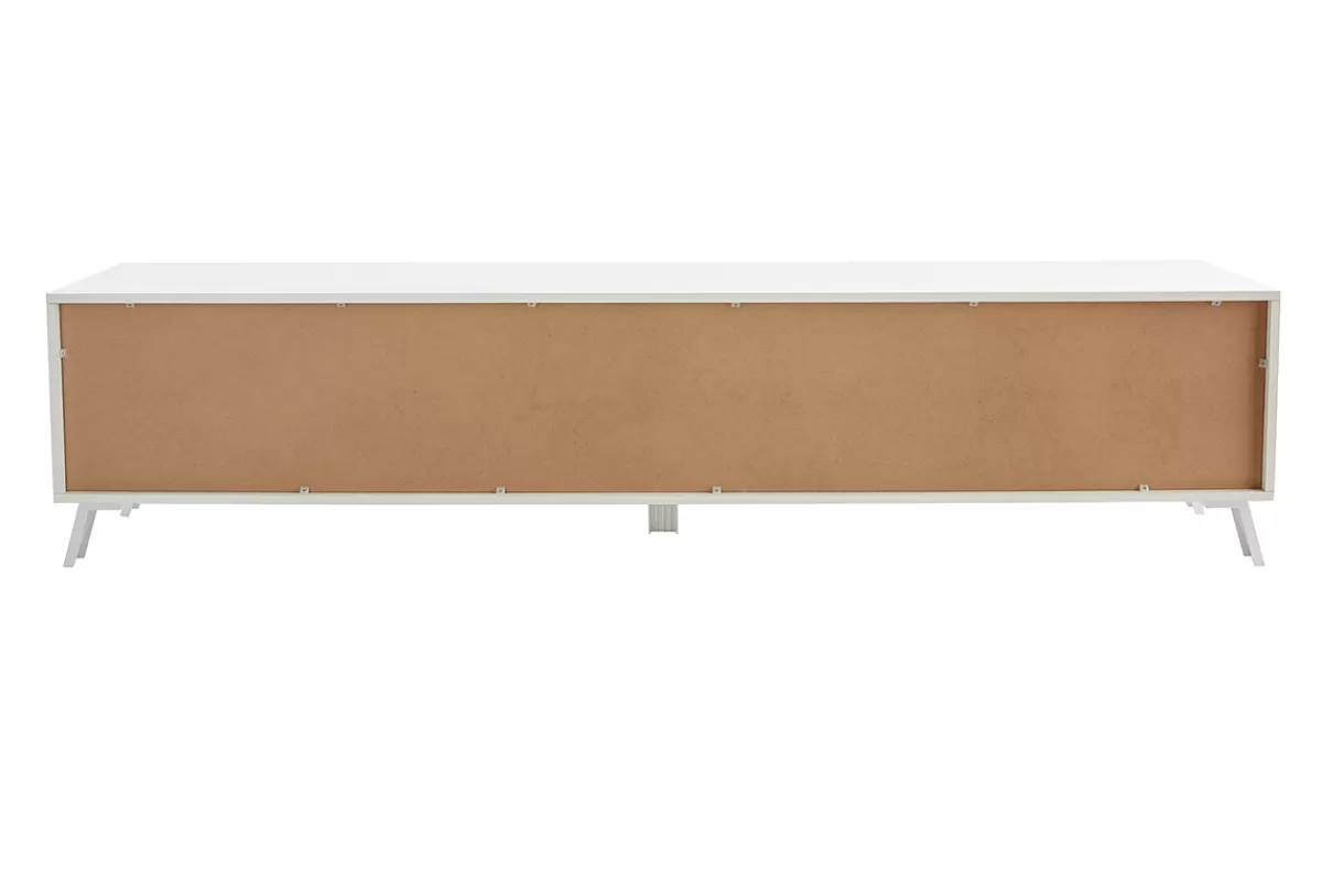 Miliboo Mueble Tv De Diseño-Mueble TV de diseño con acabado blanco brillante 205 cm NEMA