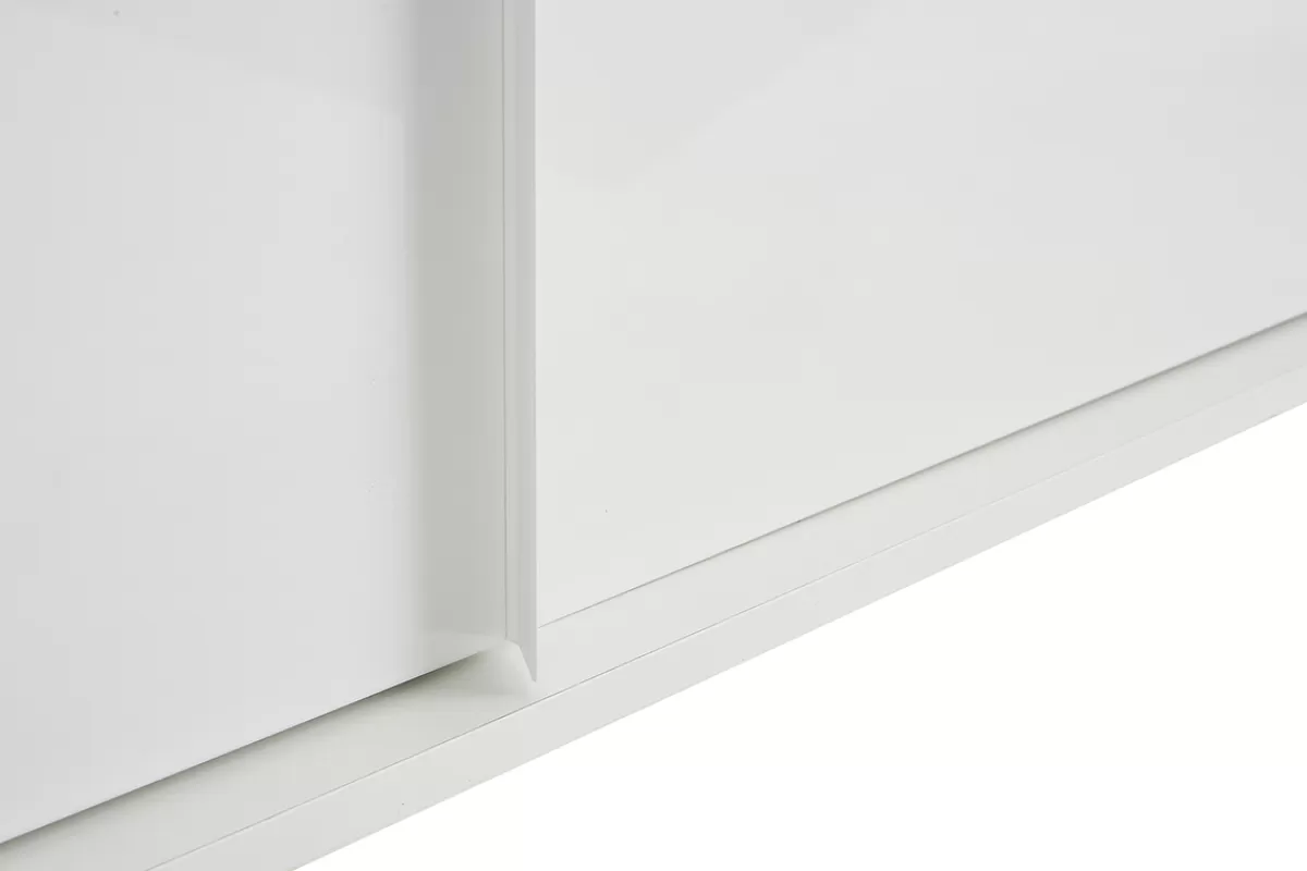Miliboo Mueble Tv De Diseño-Mueble TV de diseño con acabado blanco brillante 205 cm NEMA