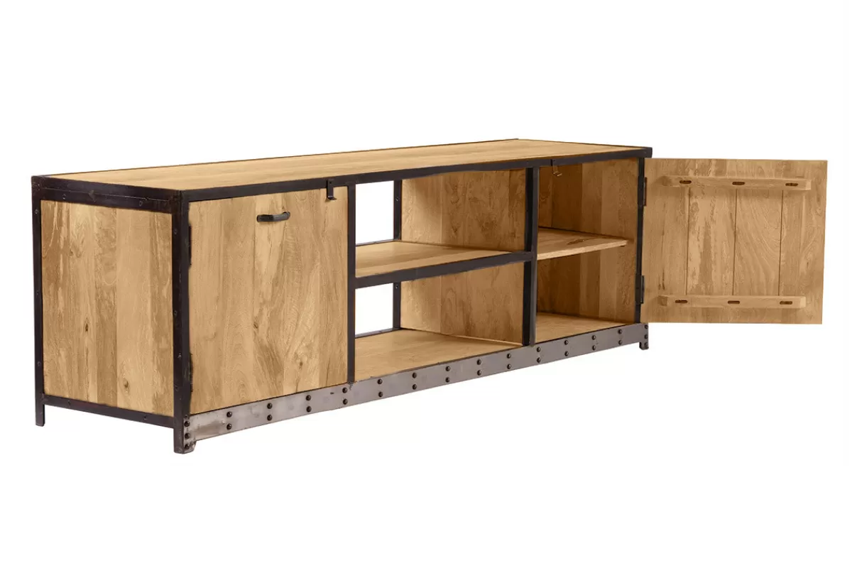 Miliboo Mueble Tv De Diseño-Mueble TV diseño industrial 178cm INDUSTRIA