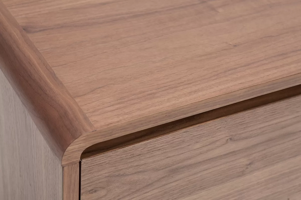 Miliboo Mueble Tv De Diseño-Mueble TV vintage con acabado de nogal 160 cm JAKO