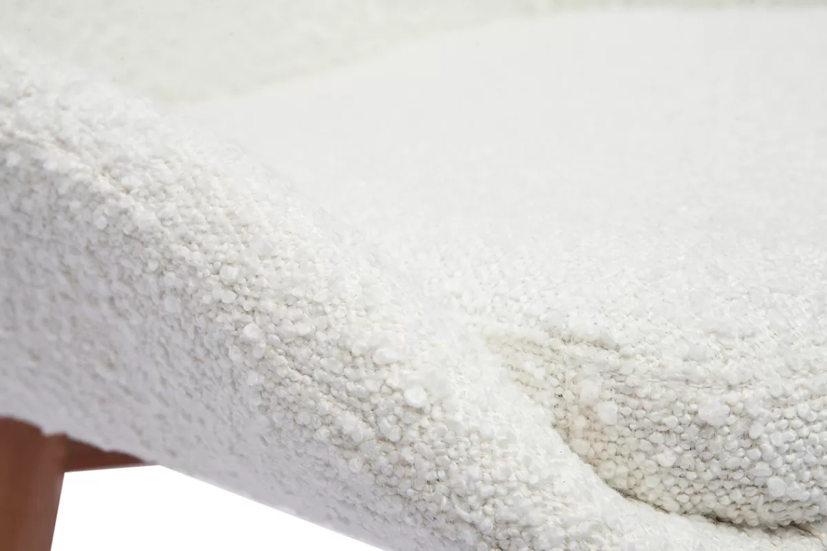 Miliboo Sillas Modernas-Set de 2 sillas nórdicas de borreguillo blanco y madera clara maciza HOLO