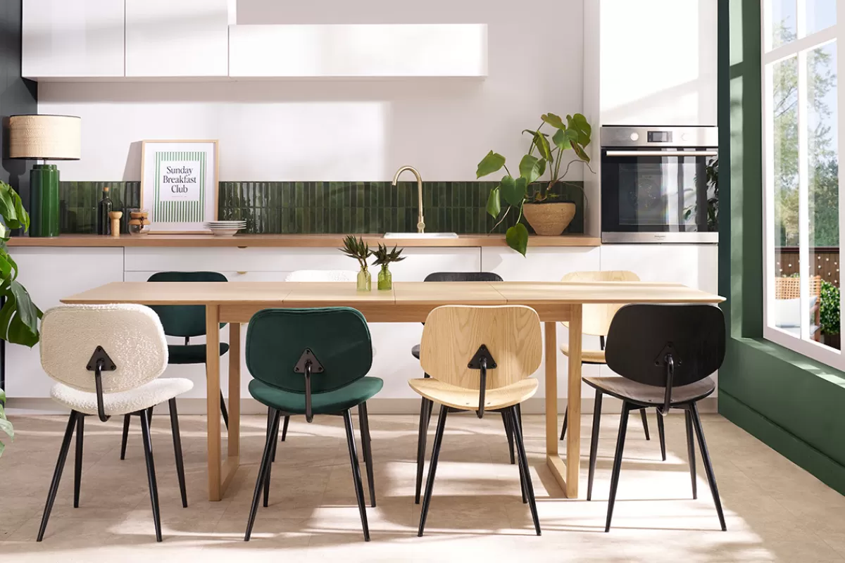 Miliboo Sillas Modernas | Sillas De Madera-Set de 2 sillas de madera negra y metal negro TOBIAS