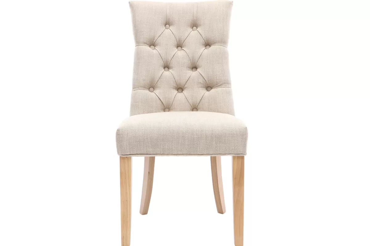 Miliboo Sillas Modernas-Silla de comedor estilo clásico tejido natural patas madera clara VOLTAIRE
