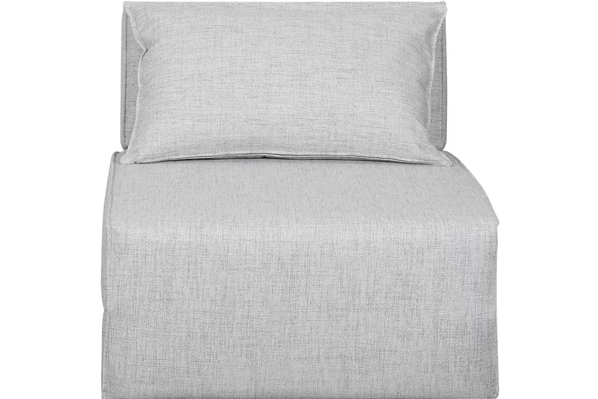 Miliboo Sillones Cama | Cama Para Niños-Sillón cama de 1 plaza de tela gris claro VICTOR