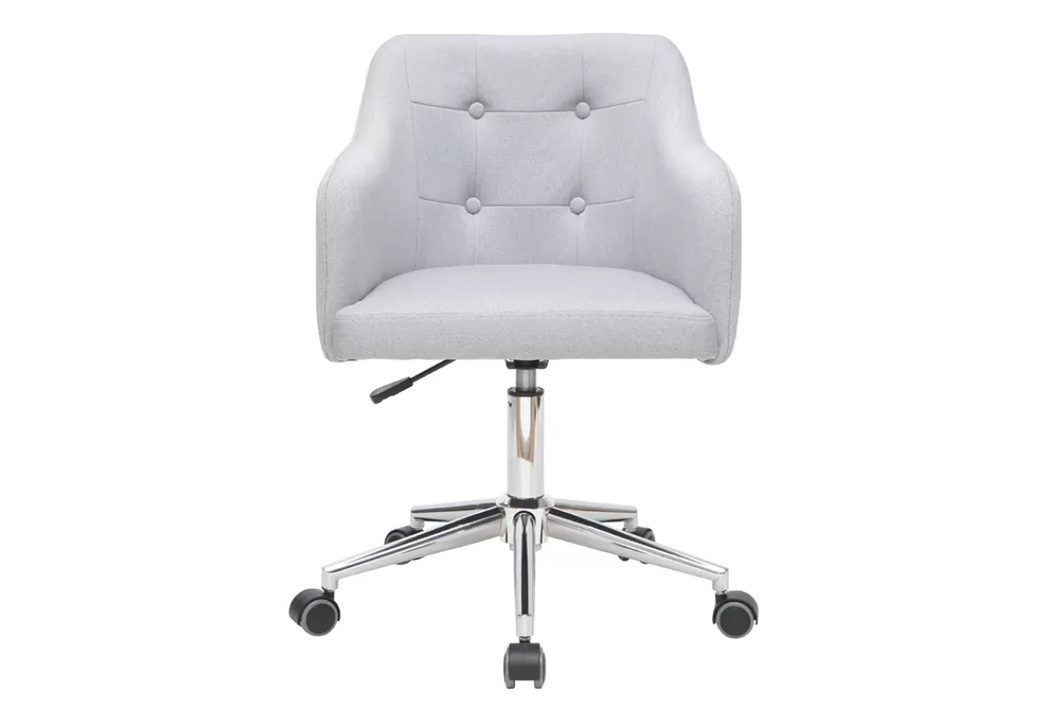 Miliboo Silla De Oficina-Sillón de escritorio diseño tejido gris claro BALTIK (Este producto ya no se comercializa)