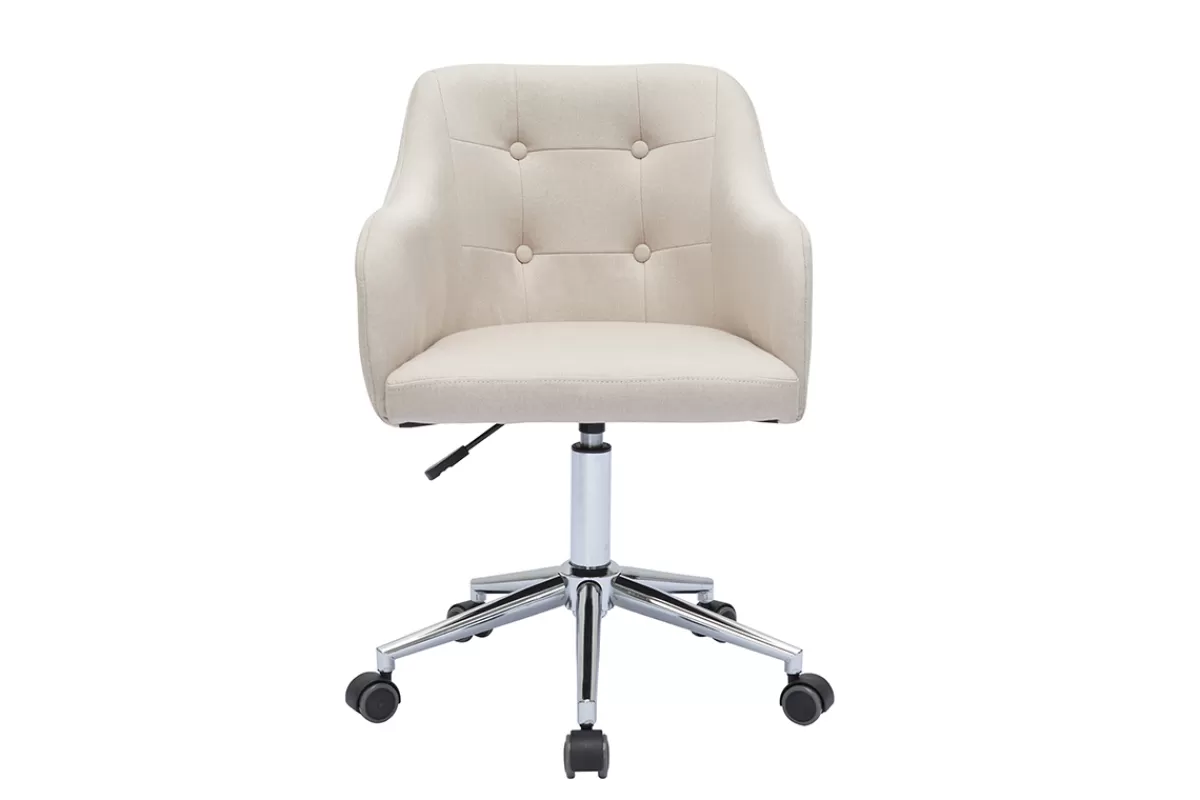 Miliboo Silla De Oficina | Sillón De Oficina A Precios Bajos-Sillón de escritorio diseño tejidonatural BALTIK