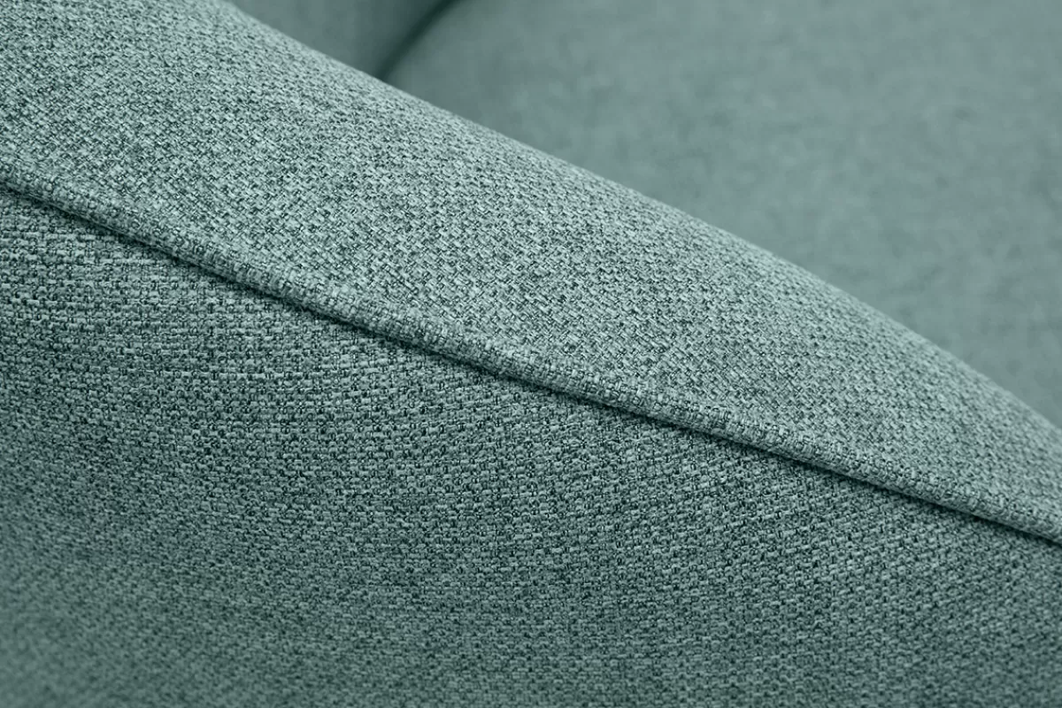 Miliboo Sillones | Sillón-Sillón giratorio de diseño de tela verde grisáceo AMBER