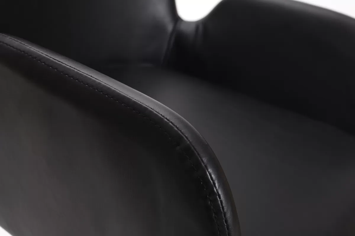 Miliboo Sillas Modernas | Sillón-Sillones vintage negros con patas metal negro (lote de 2) TIKA