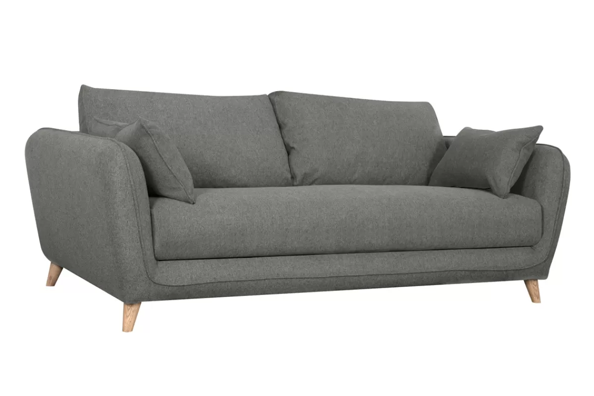 Miliboo Sofá Cama-Sofá convertible nórdico 3 plazas gris antracita CREEP