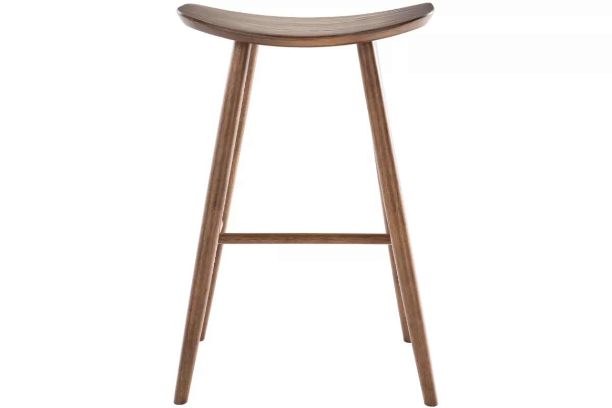 Miliboo Taburetes De Bar-Taburete de bar moderno nogal 72cm DEMORY