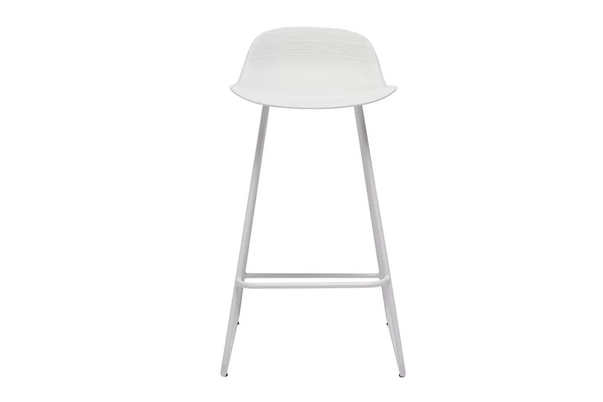 Miliboo Taburetes De Bar-Taburetes de bar blancos A65 cm (lote de 2) ELLA