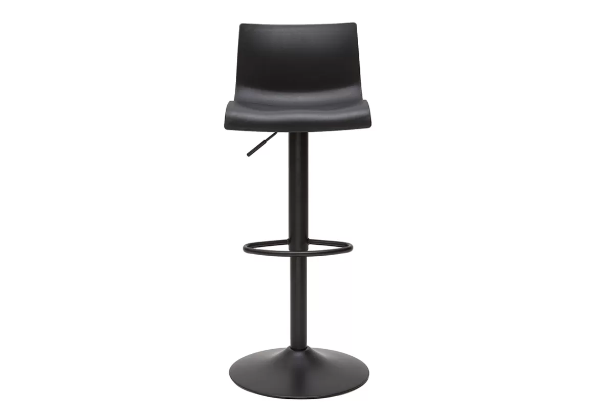 Miliboo Taburetes De Bar-Taburetes de bar regulables en metal negro (lote de 2) ONA
