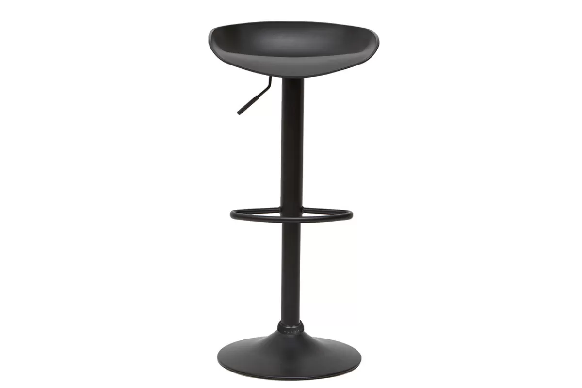 Miliboo Taburetes De Bar-Taburetes de bar regulables modernos negros A65 cm (lote de 2) PEBBLE